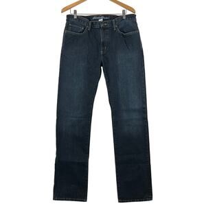 Eddie Bauer Jeans Mens 35x36 Specially Dyed Classic Straight‎ Dark Wash Denim